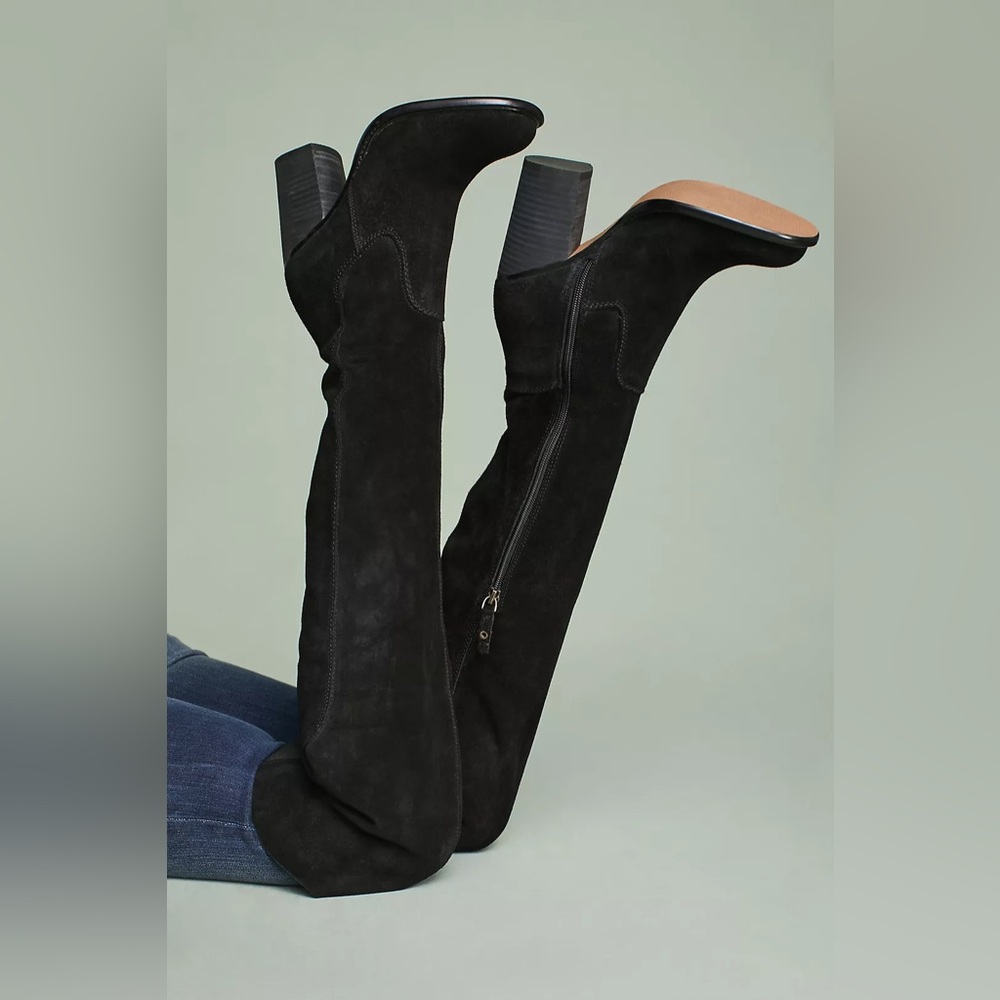 Kelsi Dagger Black Over-the-Knee Logan Boots